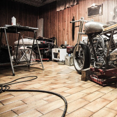 garage workshop view